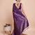 purple silk blend printed saree with blouse