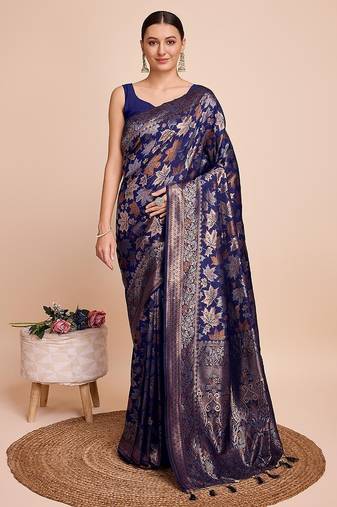 teal silk blend printed saree with blouse