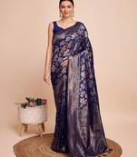 teal silk blend printed saree with blouse