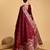 maroon silk blend printed saree with blouse