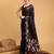 black silk blend printed saree with blouse