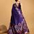 blue silk blend printed saree with blouse