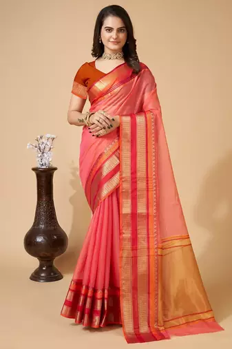maroon chanderi printed saree with blouse