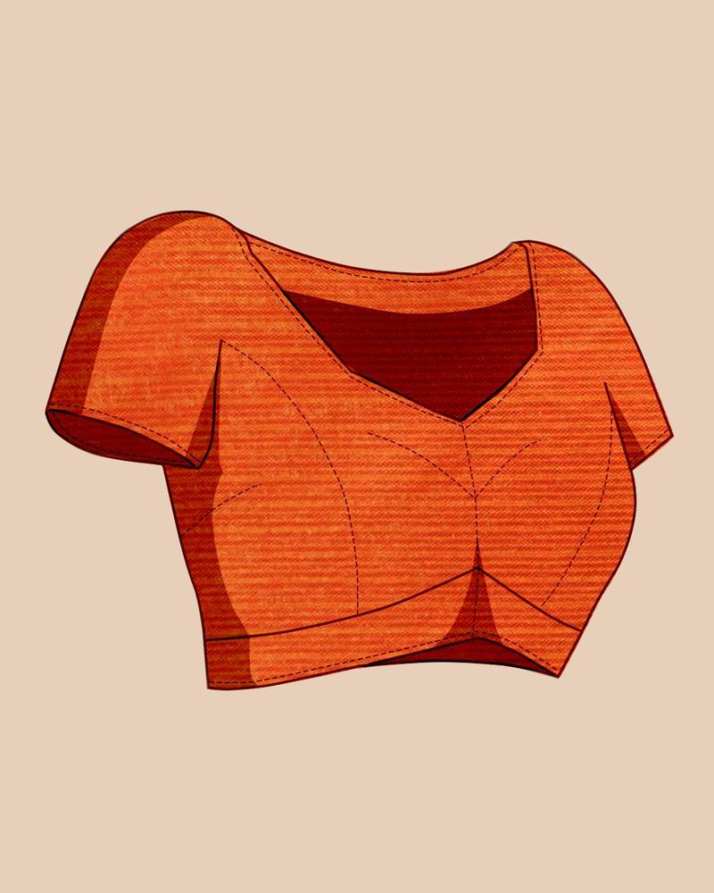 maroon chanderi printed saree with blouse