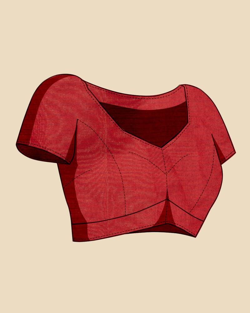 navy blue chanderi printed saree with blouse