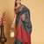 grey silk blend printed saree with blouse