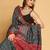 grey silk blend printed saree with blouse