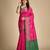 rani pink silk blend printed saree with blouse