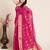 pink chanderi printed saree with blouse