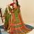 parrot green chanderi printed saree with blouse