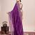 purple silk blend blend printed saree with blouse