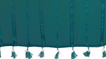  teal georgette silk blend kaju patta pattern saree with foil print banglory blouse & pallu latkan  rich tone color 2