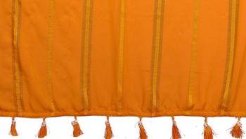 yellow georgette silk blend kaju patta pattern saree with foil print banglory blouse & pallu latkan  rich tone color 2