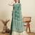 green cotton printed saree with blouse