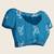 blue cotton printed saree with blouse