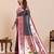 grey silk blend printed saree with blouse