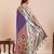 violet silk blend printed saree with blouse
