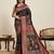 black silk blend blend printed saree with blouse