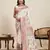 white silk blend blend printed saree with blouse
