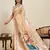 cream silk blend printed saree with blouse