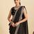 black georgette printed saree with blouse