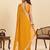 yellow georgette printed saree with blouse