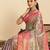 pink silk blend printed saree with blouse