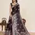 wine silk blend printed saree with blouse