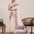 cream linen printed saree with blouse
