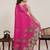 pink linen printed saree with blouse