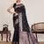 black silk blend printed saree with blouse