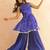 Krisha blue bandhej sharara coord set