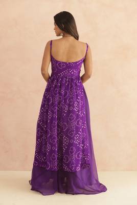 Ilina purple bandhani kurta set 4