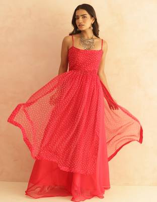 Mishka pink bandhani kurta set 2