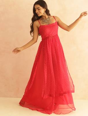 Mishka pink bandhani kurta set 3