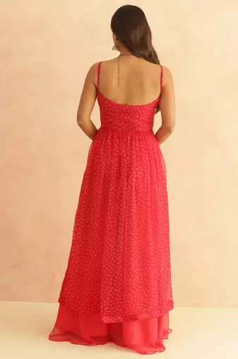 Mishka pink bandhani kurta set