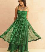 Mihira green bandhani kurta set