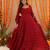 Ishani red anarkali set