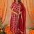 Geet red brocade anarkali set