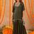 Samaya green detailed kaftan sharara set
