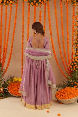 Shubha mauve pink anarkali set 2