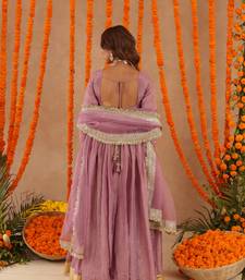 Shubha mauve pink anarkali set