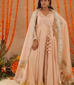 Shreya beige anarkali set