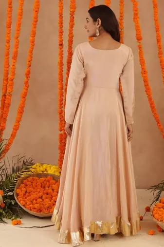 Shreya beige anarkali set