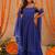 Mishti blue lurix kurta set