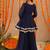 Huma navy blue sharara set