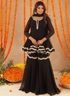 Asin black sharara set 2