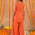 Hiya orange short detailed kurti palazzo set