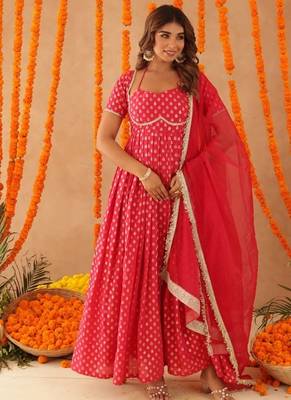 Kanak pink anarkali set 3