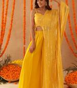 Vishya yellow lurix fusion set
